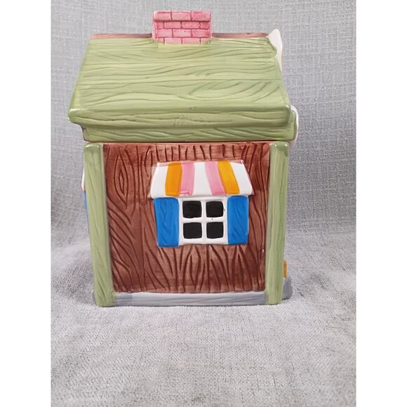 GKRO Ceramic Cookie Jar Retired Little Village General Store 10 x 7 New Open Box - Picture 12 of 16
